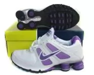 chaussures nike shox promos turbo +11 femmes purple blance